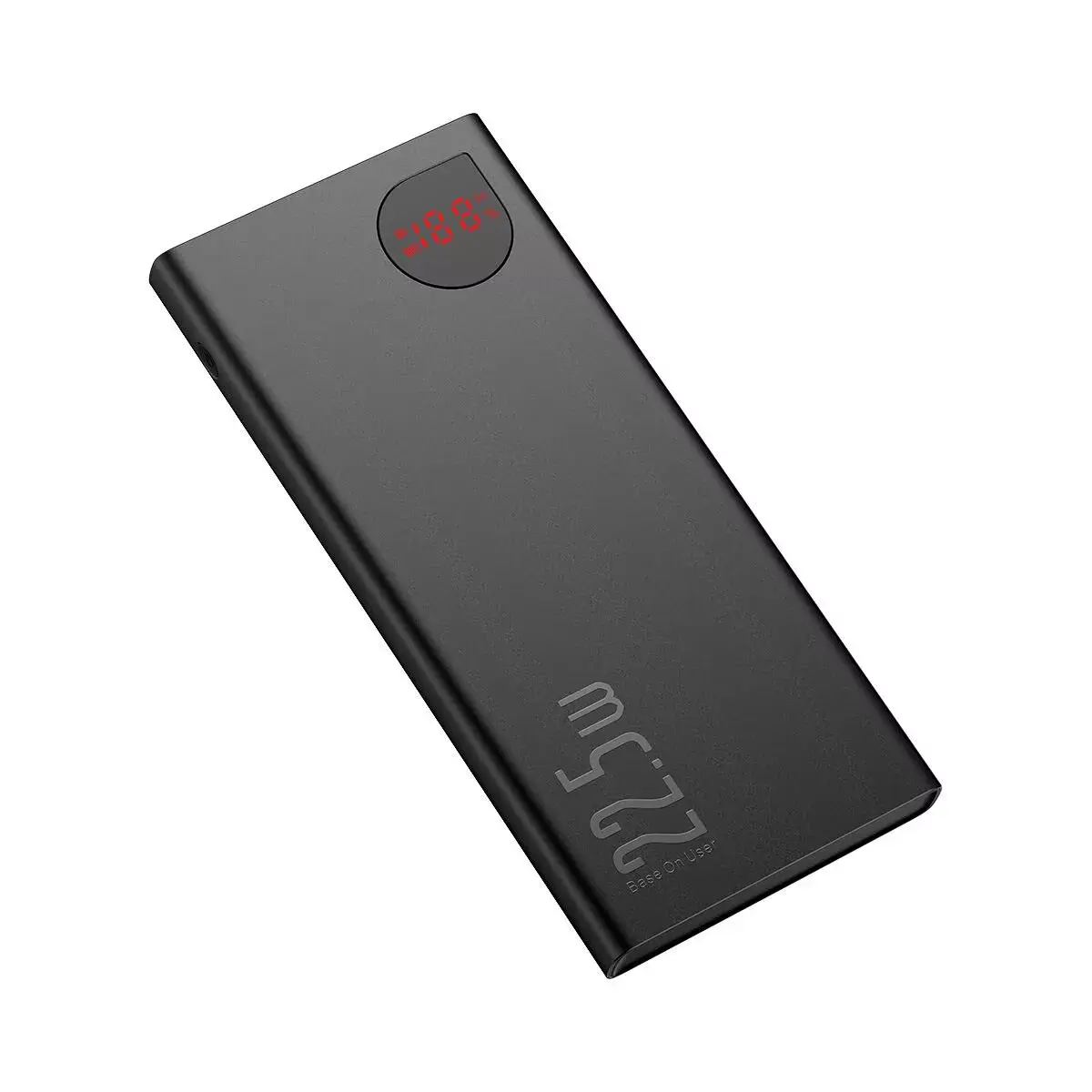 Baseus power bank Adaman Metal, Lithium-ion 10000mAh, 2xUSB, USB-C, Lightning, MicroUSB 22.5W (Black) Photo 3