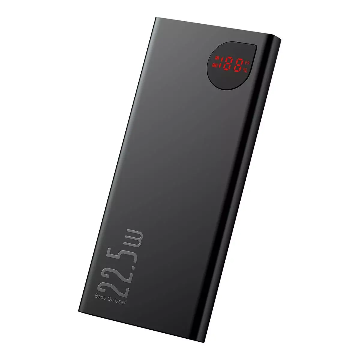 Baseus power bank Adaman Metal, Lithium-ion 10000mAh, 2xUSB, USB-C, Lightning, MicroUSB 22.5W (Black) Photo 2