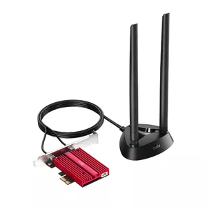 Внутренняя сетевая карта WLAN/Bluetooth Cudy WE4000 — PCIe, Intel AX200, Wi‑Fi 6 три‑диапазона (2.4/5/6 ГГц), 2400 Мбит/с, Bluetooth 5.0