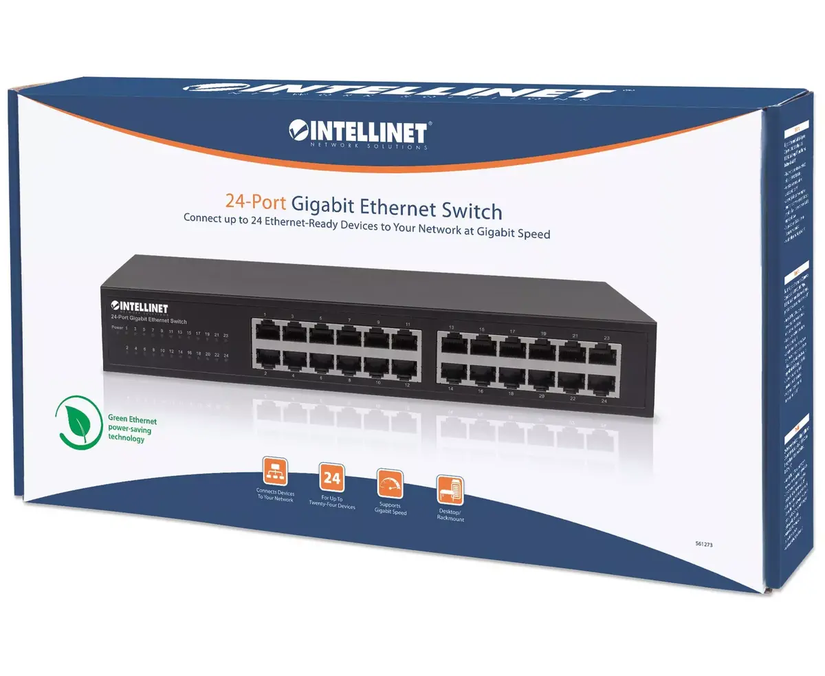 Giga bitu Ethernet slēdzis Intellinet 24-Port 561273 Photo 6
