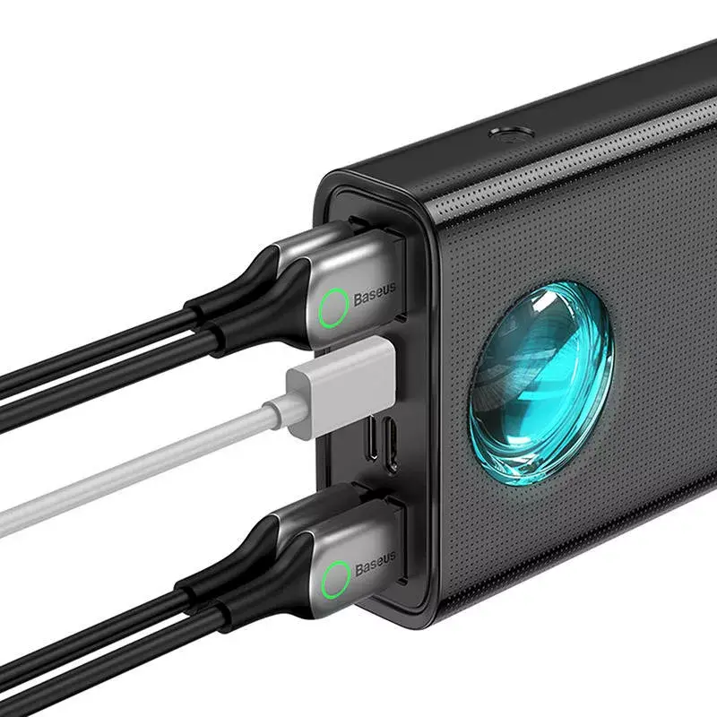 Portatīvais akumulators Baseus Amblight 30000mAh, 4xUSB, USB-C, 65W, black Photo 4