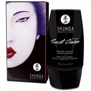 Masturbation lubricant Shunga Secret Garden 30 ml — female orgasm enhancing cream, condom-safe