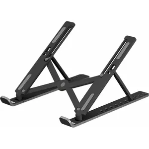 Laptop stand Mozos N3 adjustable height lightweight – model N3-BK, foldable portable aluminum support