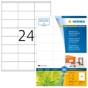 Самоклеящаяся этикетка принтера HERMA 10728 Белая 7 см x 3.6 см