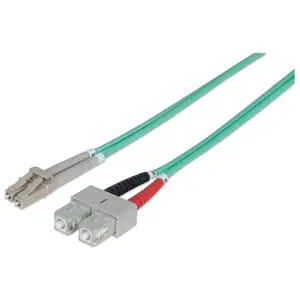 Fiber Optic Patch Cable Intellinet OM3 LC/SC 3m Aqua Duplex Multimode 50/125 µm