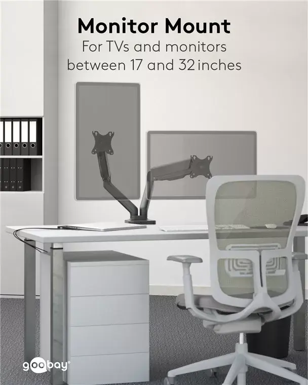 Monitora stiprinājums Goobay 58531 Photo 15