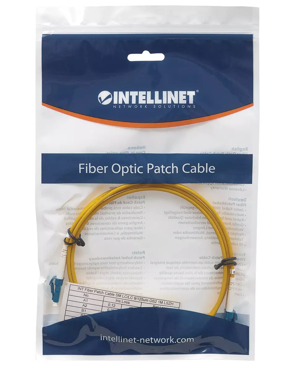 Fiber Optic Patch Cable Intellinet OS2 LC/LC 1m Photo 4