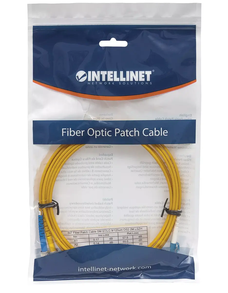 Fiber Optic Patch Cable Intellinet OS2 LC/ST 1m Photo 5