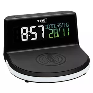 Цифровые будильник TFA-Dostmann 60.2028.01 Черный Белый Температурный диапазон 0-37°C
