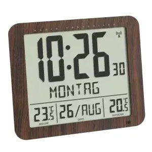 Digitālais modinātājs TFA-Dostmann 60.4518.08 Koks 433 MHz