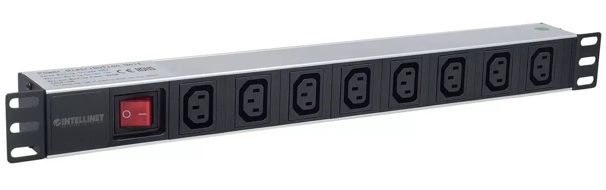Распределительный блок питания Intellinet 19" 1U Rackmount 8-Output C13 Photo 2