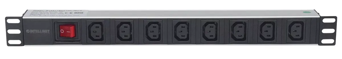 Распределительный блок питания Intellinet 19" 1U Rackmount 8-Output C13 Photo 3