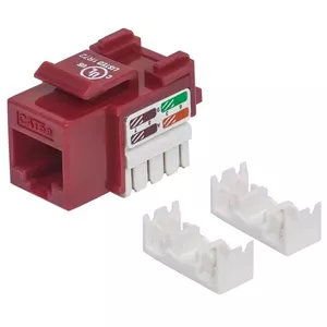 Intellinet Keystone Jack, Cat5e, UTP, Punch-down, Red