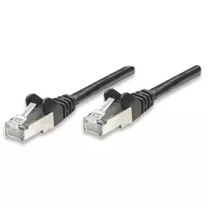 Intellinet Network Patch Cable, Cat5e, 2m, Black, CCA, SF/UTP, PVC, RJ45, Gold Plated Contacts, Snagless, Booted, Lifetime Warranty, Polybag