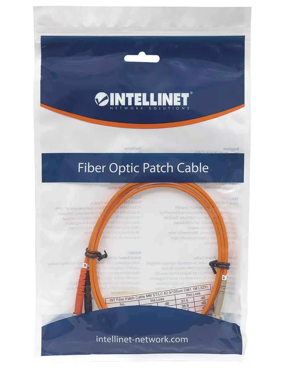 Optiskā šķiedru patch kabelis Intellinet OM1 LC/ST Photo 5