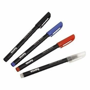 Hama CD/DVD Marker, 4 parts set, Black, Red, Blue + Erasing Pen marķieris