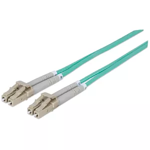 Fiber Optic Patch Cable Intellinet OM3 LC/LC 2m Aqua Duplex Multimode 50/125 µm
