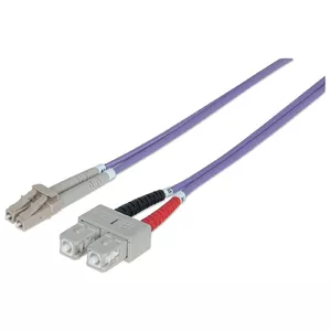 Fiber Optic Patch Cable Intellinet OM4 LC/SC 1m Violet Duplex Multimode 50/125 µm