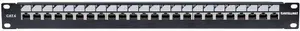 Patch Panel Intellinet Cat6 UTP 24 Port 1U Locking Function Top Entry Black