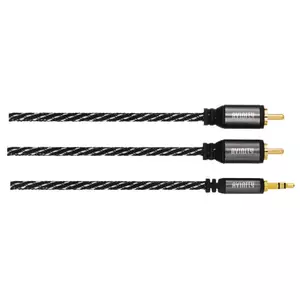 Аудиокабель Avinity 00127077 1.5м 2xRCA 3.5мм Черный