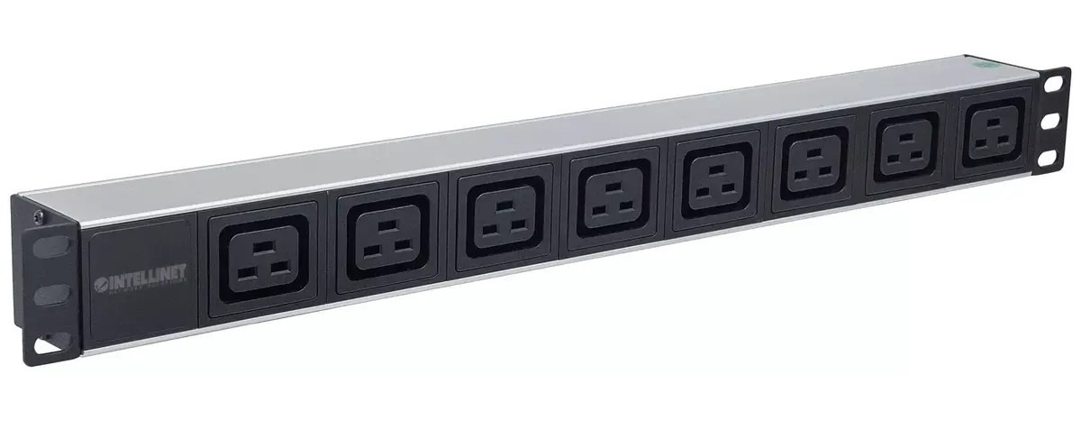 Jaudas sadales iekārta Intellinet 19" 1U Rackmount 8-Output C19 Photo 2