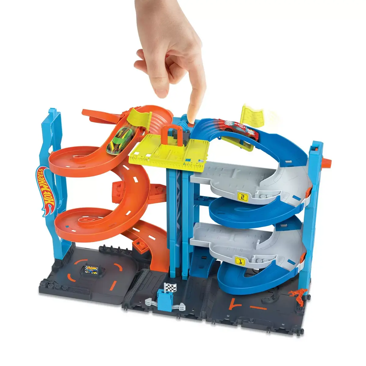 Transportlīdzekļu un trases komplekts Hot Wheels City Transforming Race Tower Photo 2