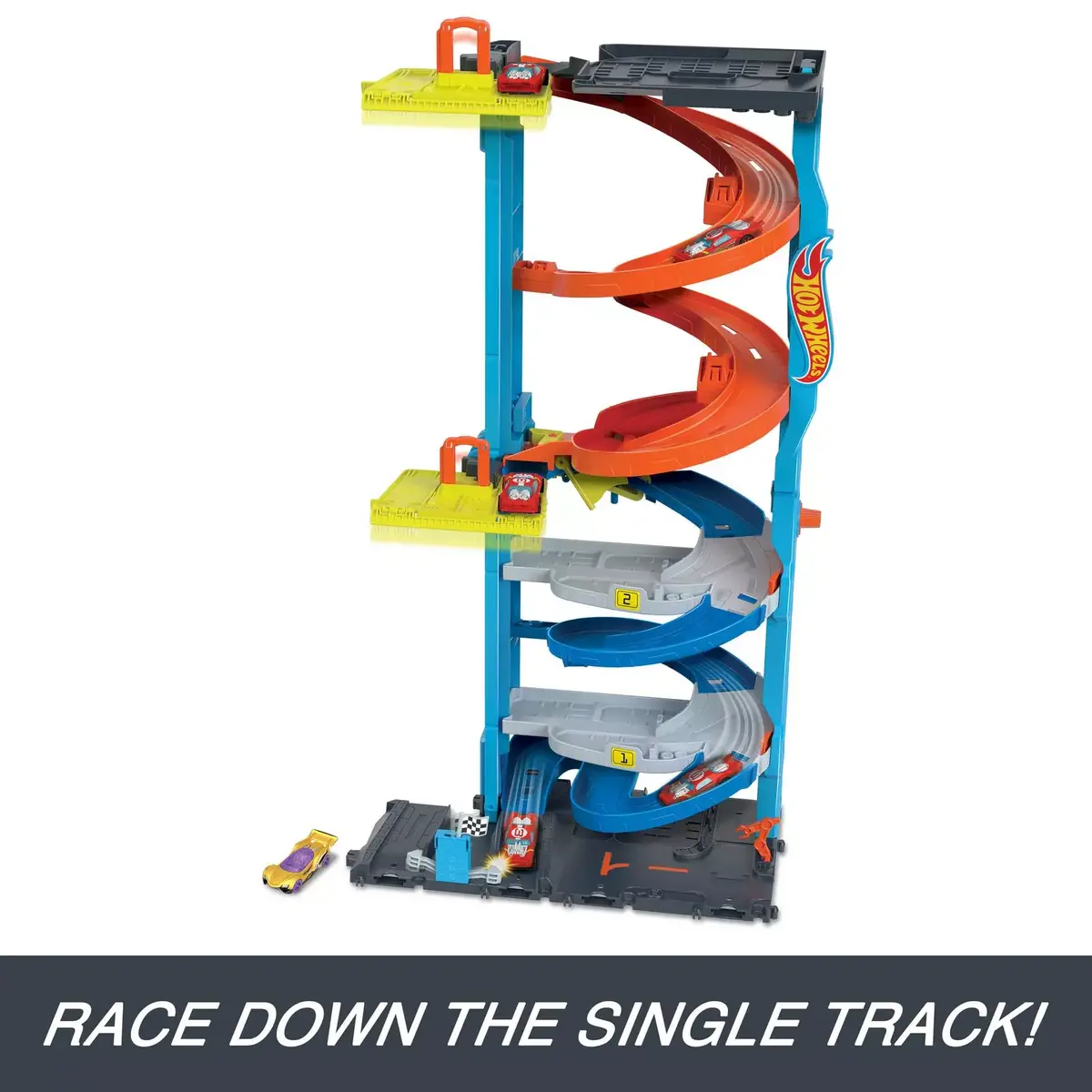 Transportlīdzekļu un trases komplekts Hot Wheels City Transforming Race Tower Photo 9