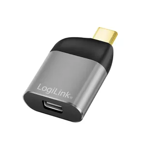 LogiLink CUA0205 cable gender changer USB Type-C Mini DisplayPort Black Grey