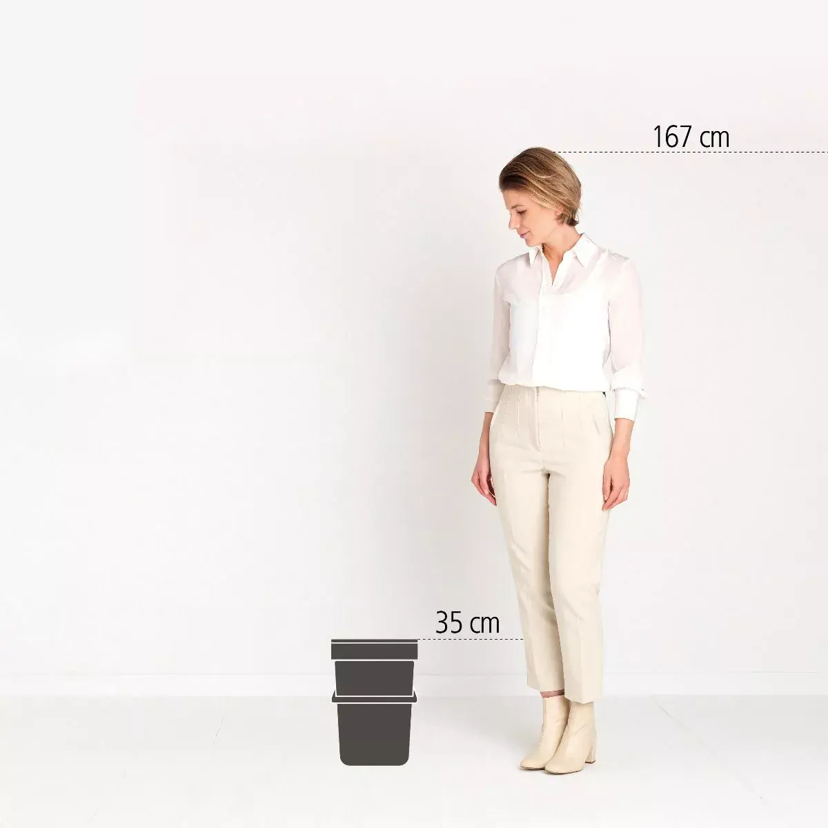 Atkritumu tvertne BRABANTIA Sort & Go 12 L zaļa 1 grozs 200x249x351 mm Photo 3