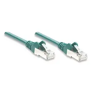 Network cable INTELLINET 332552, RJ-45 to RJ-45, 20 m, green, gold-plated contacts