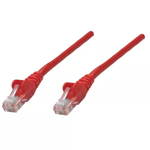 Intellinet Network Patch Cable, Cat5e, 1.5m, Red, CCA, SF/UTP, PVC, RJ45, Gold Plated Contacts, Snagless, Booted, Lifetime Warranty, Polybag