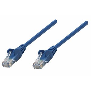 Intellinet Network Patch Cable, Cat5e, 1.5m, Blue, CCA, SF/UTP, PVC, RJ45, Gold Plated Contacts, Snagless, Booted, Lifetime Warranty, Polybag