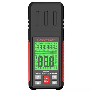 Mitruma mērītājs Habotest HT633 digitāls koksnes mitruma mērītājs ar LCD displeju, kontaktveida