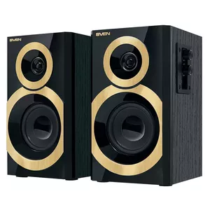 Акустическая система SVEN SPS-619 проводная 2.0 20 Вт RMS чёрно‑золотая, 70–22000 Гц