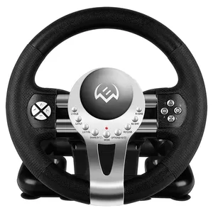 Steering wheel with pedals SVEN GC-W800 — wired USB racing controller for PC, PS4, PS3, Xbox One, black/grey