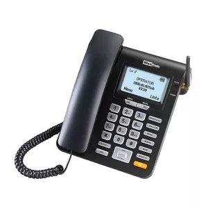 DECT telefons MAXCOM MM28D — vads klausule, brīvroku režīms, 2.8" (7.11 cm) displejs, 300 ierakstu tālruņu grāmata, melns