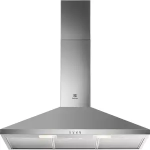 Wall-mounted cooker hood Electrolux LFC319X, stainless steel, 898×(69–102)×450 mm, 420 m³/h, 3 speeds, metal filters