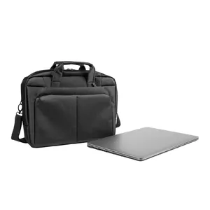 Briefcase NATEC Gazelle 39.6 cm (15.6") Nylon, 2 compartments, shoulder strap, black