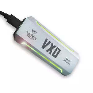 SSD enclosure PATRIOT VXD M.2, PCIe 3.0, USB Type-C 10 Gbit/s, supports 1 M.2 up to 2 TB, silver