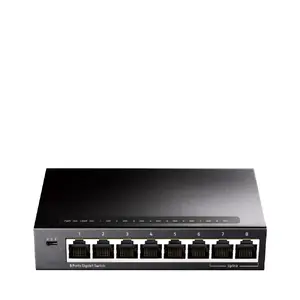Network switch Cudy GS108 — 8-port Gigabit Ethernet (10/100/1000), black, 16 Gbit/s switching capacity