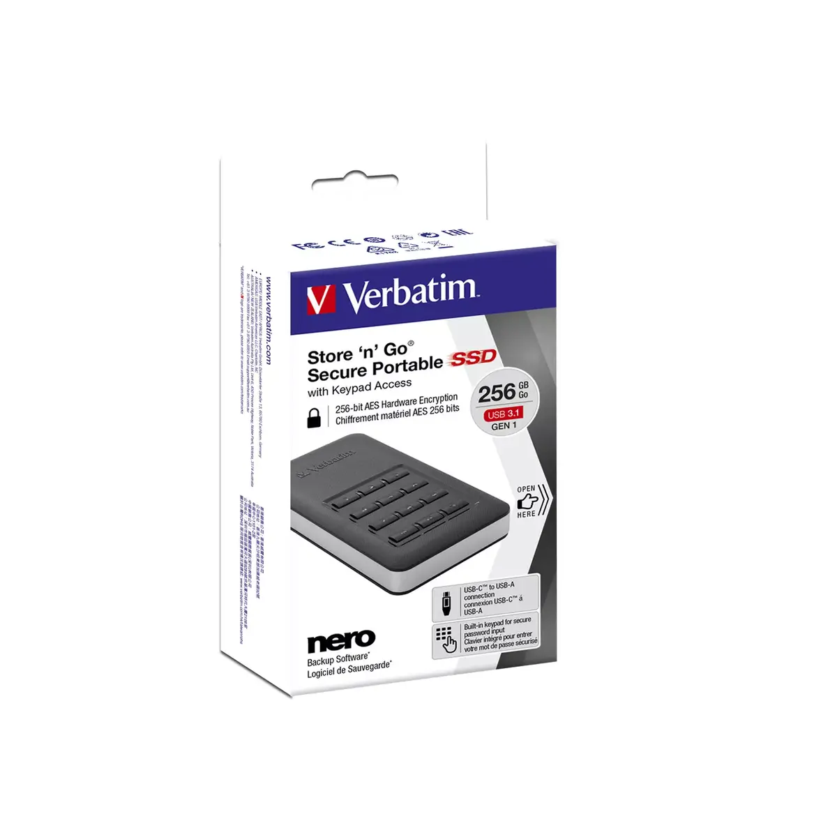 Pārnēsājamais SSD Verbatim 256GB 53402 Photo 5