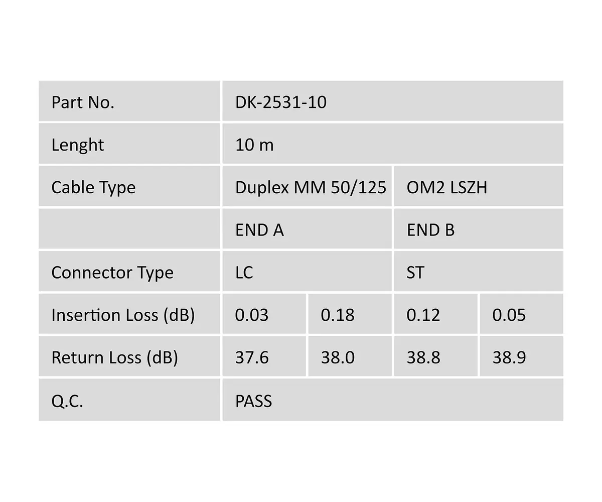 DIGITUS LC–ST multimode patch cord OM2 10 m Photo 2