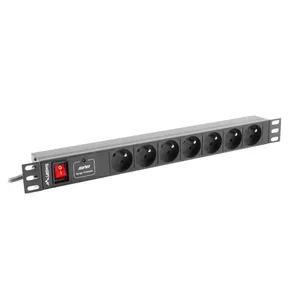 Lanberg PDU-07E-0200-IEC-BK pagarinātājs 2 m 7 Maiņstrāvas izvade (-s) Iekštelpas Melns