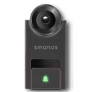 Video doorbell Smanos DB-20, Black — 1080p H.264, 170°×90° FOV, Wi‑Fi (2.4/5 GHz), AC/Battery