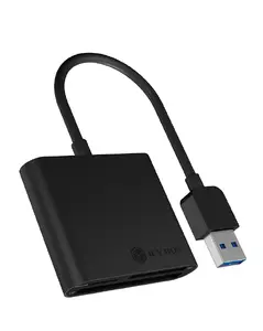 Card reader ICY BOX IB-CR301-U3 USB 3.2 Gen 1 (5000 Mbit/s) Black — CF, SD/SDHC/SDXC, MicroSD