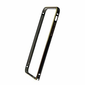 Fashion Cупер Тонкий Металлический Бампер iPhone 6 Plus 5.5 inch Черный/Золотистый (EU Blister)