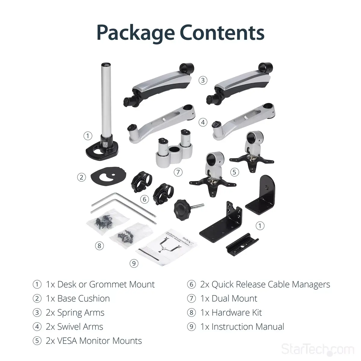 Desk-Mount Dual Monitor Arm StarTech.com ARMDUAL30 Photo 16