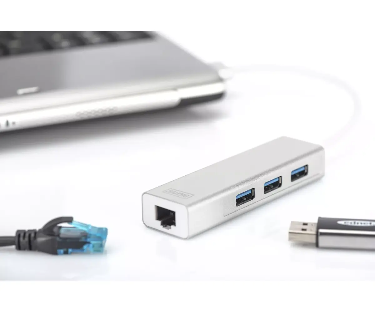 USB хаб и адаптер Gigabit LAN Digitus DA-70250-1 Photo 2