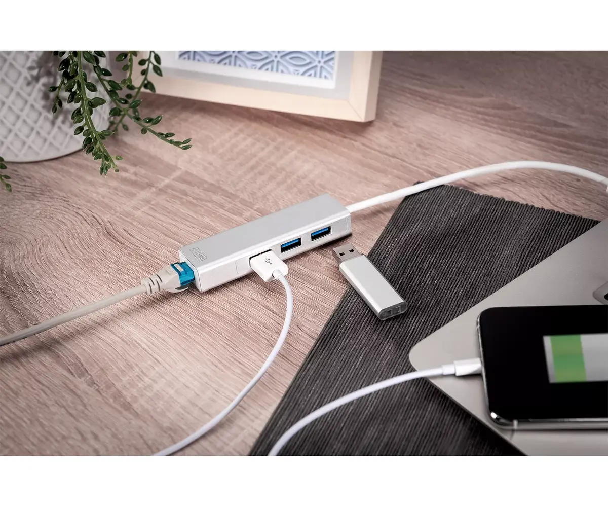 USB хаб и адаптер Gigabit LAN Digitus DA-70250-1 Photo 3