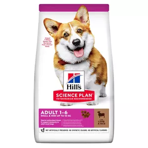 Hill's SCIENCE PLAN Small & Mini Adult 6 kg Pieaudzis suns Jēra gaļa, Rīsi